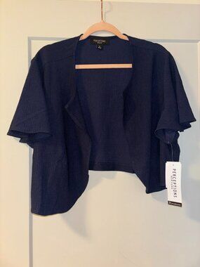Women's 2XL Navy Blue Cropped Shrug